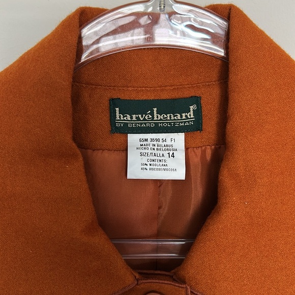 Harvé Benard Longline Wool Blend Jacket Blazer - Size‎ 14 - Picture 2 of 6